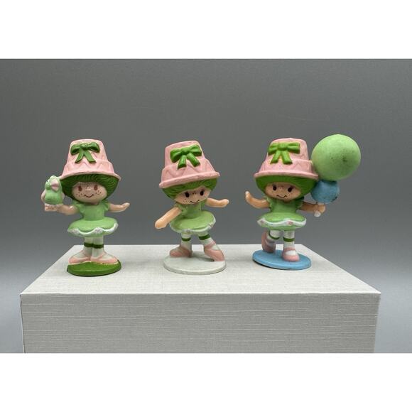 Lime Chiffon Strawberry Shortcake Vintage 1982 Miniature Set of 3 - Picture 1 of 7